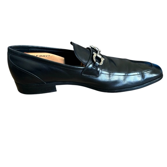 Salvatore Ferragamo Horsebit Loafers Black Leather Mens main image 6
